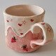 Taza de cafe pintada a mano